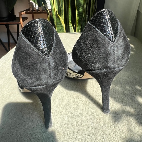 Sam Elderman Women’s Heels Size 8.5 Suede And Snakeskin - Picture 2 of 9